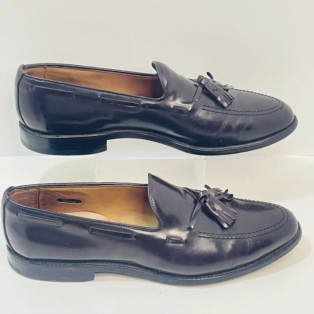 Allen Edmonds Grayson‎ Shoes Mens Size 11 A Burgundy Leather Tassel Loafers